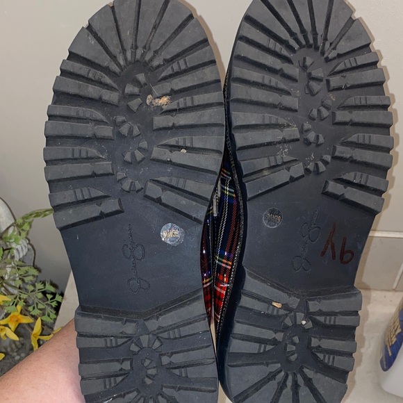 Jessica Simpson Everlynn Plaid Chunky Bling Loafers NWOT 8.5 - Picture 6 of 7